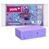 YORK ГУБКИ ДЛЯ ПОСУДЫ ИРИС КРУПНОПОРИСТЫЕ 5 ШТ 32970