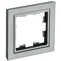 Рамка 1-местная IEK BRITE РУ-1-БрС сталь BR-M12-K46