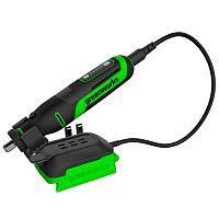 Гравер аккумуляторный Greenworks G24RT 24V, бесщеточный, комплект 52 шт, без АКБ и ЗУ (3200807)
