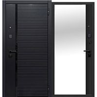 Дверь металлическая Ferroni 7,5 см черное зеркало NEW 960 правая