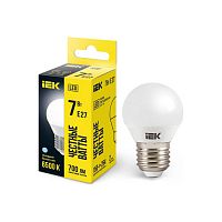 Лампа светодиодная IEK G45 шар 7Вт 230В 4000К E27