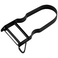 Овощечистка с горизонтальным лезвием Mallony Classico Nero из нерж стали черный non-stick 105283