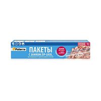 Пакеты для замораживания и хранения продуктов Paterra с замком 15шт в уп. 3л, толщ.40мкм (109-195)
