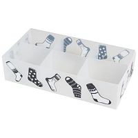 Коробка для белья Рыжий кот PSB-02/6-P, 6 ячеек, пластик, с принтом, 30*15*7см 312551
