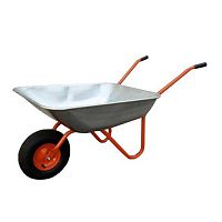 Тачка садовая Мастер 1*85л (90 кг, стальная рама d28*1,1, корыто 0,6мм, колесо 3,25/3,00-8)