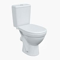 Унитаз-компакт Rosa ЛОТОС безободковый , г/в, 2-х-реж, сид. ПП, Soft Close
