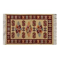 Коврик для ванной комнаты Dekotex Kilim UK2078 из 1шт 50х80см (вишневый-кремовый) 1/60