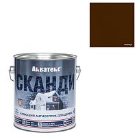 Кроющий антисептик для древесины Акватекс Сканди лакрица 2,5 л (90264)