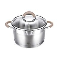 Кастрюля 1,7 л Lara Берлин LR02-340 16x9 см капсул индукц дно крышка с отверстиями нерж сталь