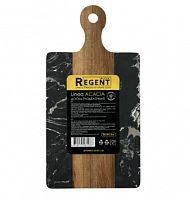 Доска разделочная Regent Linea Acacia с ручкой вставка черный мрамор 35х18х1,2см арт.93-AC-1-02