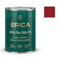 Эмаль ПФ-115 Erica глянцевая вишневая 0,8 кг