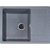 Мойка GranAlliance G-25 (645х505мм) темно-серая с сифоном