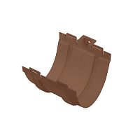 Муфта жёлоба ЭЛИТ Альта Профиль ПВХ - коричневая (1упаковка = 12 шт.)