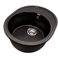 Мойка GranAlliance G-33 (570х465мм) черная с сифоном