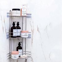 Полка Swensa SWR-70-03 угловая трехярусная, хром 22,5х22,5х61,5см