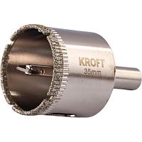 Коронка алмазная по керамике Kroft 35 мм цилиндричиский хвостовик 559535