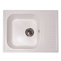 Мойка GranAlliance G-23 (630х490мм) молочная с сифоном