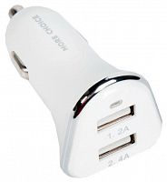 MORE CHOICE (4627151191409) AC22I 2USB 2.4A ДЛЯ 8-PIN WHITE
