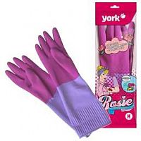 YORK РЕЗИНОВЫЕ С УДЛИНЁННОЙ МАНЖЕТОЙ АРОМАТИЗИРОВАННЫЕ РОЗИ (M) 092670