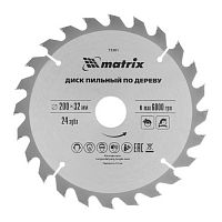 Диск пильный Matrix 200 х 32 мм, 24 зуба, кольцо 30/32 Matrix Professional, (73261)
