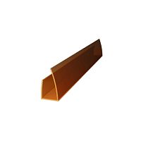 Профиль поликарбонатный ROYALPLAST UP торцевой 8мм Бронза; 2.1м