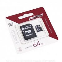SMARTBUY (SB64GBSDCL10-01LE) MICROSDXC 64GB CLASS10 LE + АДАПТЕР