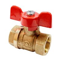 Кран шаровой Valfex STANDART 11Б27фт1М латунный для воды 1/2" ВН/ВН ручка-бабочка (96/24)