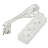 Удлинитель Uniel S-CU3-2 WHITE UL-00009981 серии Ultra шнур 2м., 3 гнезда, 10A, б/з. Белый