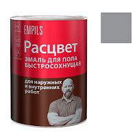 Эмаль для пола быстросохнущая Расцвет серый 0,9 кг (8275)