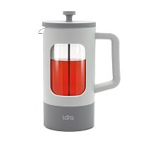Френч-пресс 350 мл Lara LR06-59-350 Экол. чистый, система фильтрации SS 304, боросиликатное стекло