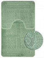 САНАКС 00285 CLASSIC UNI КВАДРАТЫ КОВРИК В ВАННУЮ ДВОЙНОЙ ФИСТАШКОВЫЙ 55Х90 +45Х55 СМ 100% ПОЛИЭСТЕР