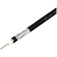 Кабель коаксиальный RG-6U высокого качества CADENA черный (100м)