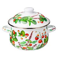 Кастрюля agness эмалированная с эмал.крышкой, 2.0 л, 18*11 см 934-561