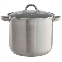 Кастрюля 15 л Webber из нержавеющей стали со стеклянной крышкой 28 x 23 см BE-364/2