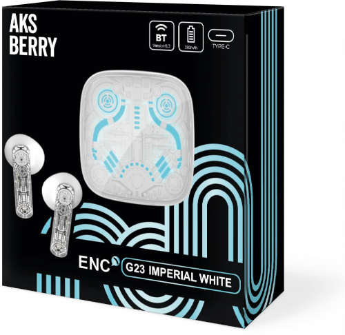 AKSBERRY (6900288050015) G23 TWS, БЕЛЫЙ AKSBERRY (6900288050015) G23 TWS, БЕЛЫЙ