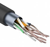 REXANT (01-0146) КАБЕЛЬ ВИТАЯ ПАРА F/UTP, КАТЕГОРИЯ 5E, PE, 4PR, 24AWG, ВНЕШНИЙ, ЧЕРНЫЙ