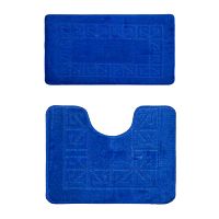 Комплект ковриков для ванной комнаты Banyolin Classic из 2 шт 60х100/50х60см (синий) 1/25
