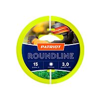 Леска триммерная Patriot Roundline D 3,0 мм L 15 м (круглая, желтая) 300-15-1 (805201019)