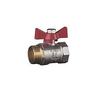 Кран шаровой ОТPRO 1/2" гайка/штуцер латунный бабочка (120 шт.) TOP6504