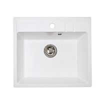 Мойка GranAlliance G-21м (555х495мм) молочная с сифоном