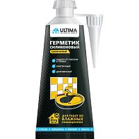 Герметик силиконовый Ultima-S санитарный,бесцветный, блистер 80 мл.