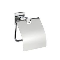Держатель туалетной бумаги GFmark 84003 с экраном, на квадратном основании, цвет ХРОМ