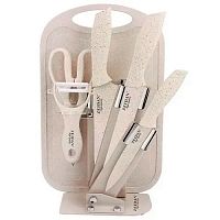 Набор ножей 7 предметов Zeidan нерж сталь ручка soft-touch Z-3114