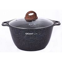 АП Кастрюля 4л со стекл. крышкой, линия "Granit ultra" (blue) "Kukmara" кгг42а