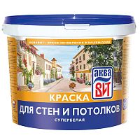 Краска АкваВИТ ВДКЧ "Н"-201 для стен и потолков супербелая 2,5 кг