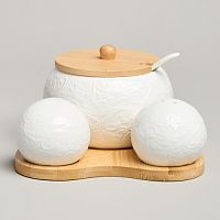 Набор для специй lefard "Muse" 3 пр. на дер.подставке 15,5*15,5*10 см 587-213