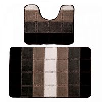 Коврик для ванной комнаты Dekotex Comfort Quadro из 2 шт 50х80/50х40см 10мм (светло-серый) 1/25