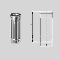 Дымоход Ferrum D130 (430/0,5) L=250мм арт. f0806