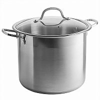 Кастрюля 10 л Webber из нержавеющей стали со стеклянной крышкой 24 x 21 см BE-128-10L