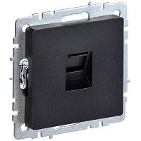 Розетка компьютерная RJ45 IEK BRITE РК10-БрЧ категория 5Eчерный BR-K10-1-K02